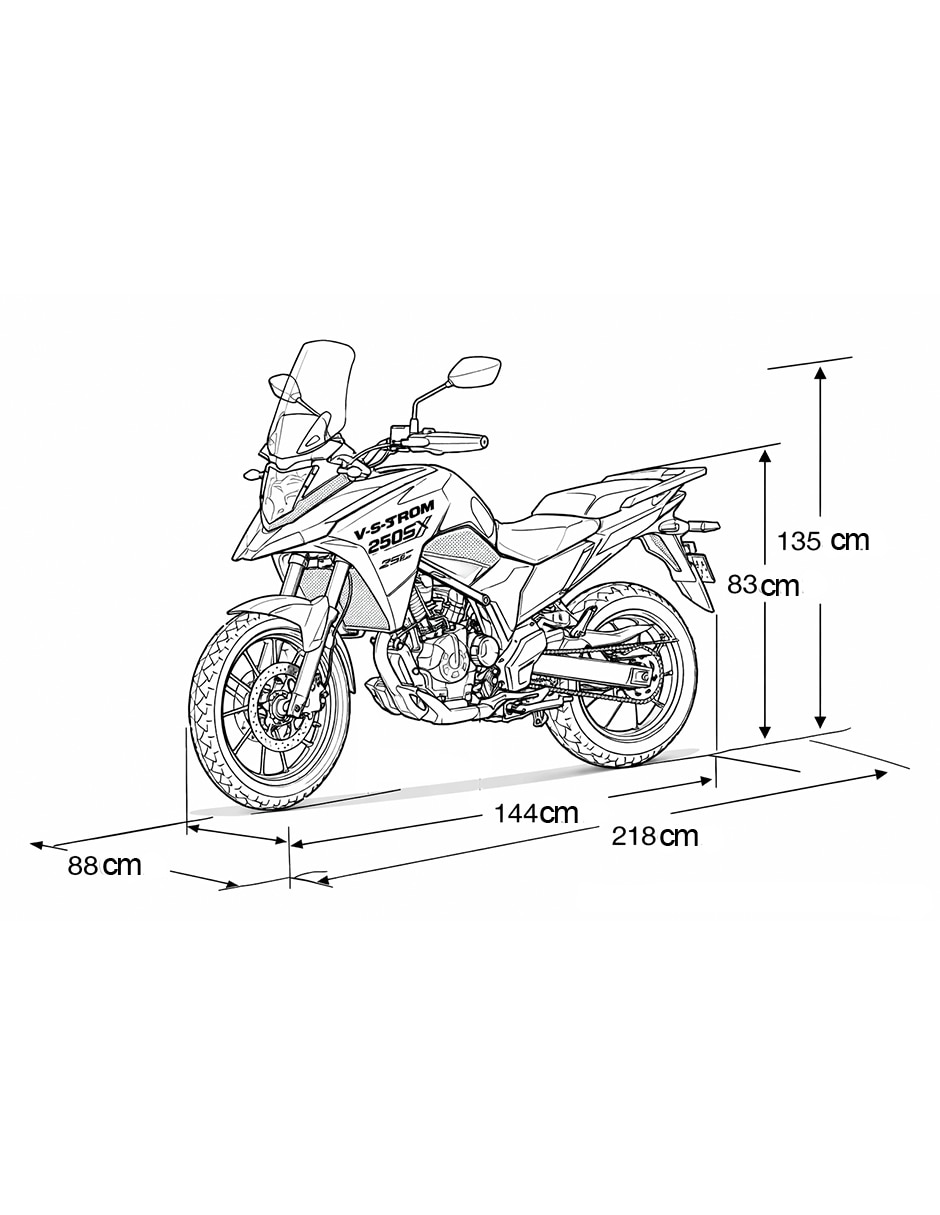Motocicleta doble propósito vstrom 250 sx 2027 6