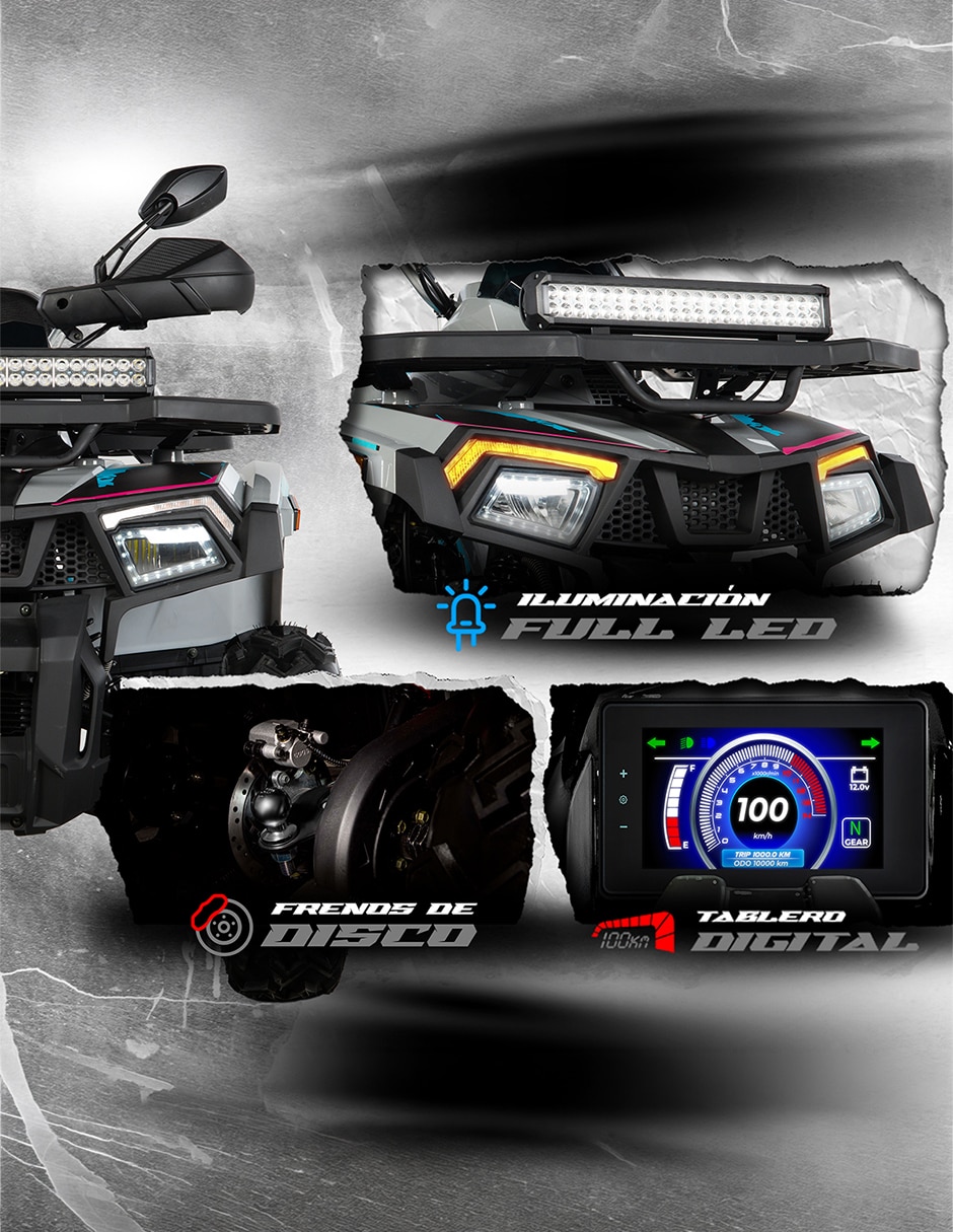 Cuatrimoto GLOCK 200CC AZUL 2027 Cuatrimoto GLOCK 200CC AZUL 2027