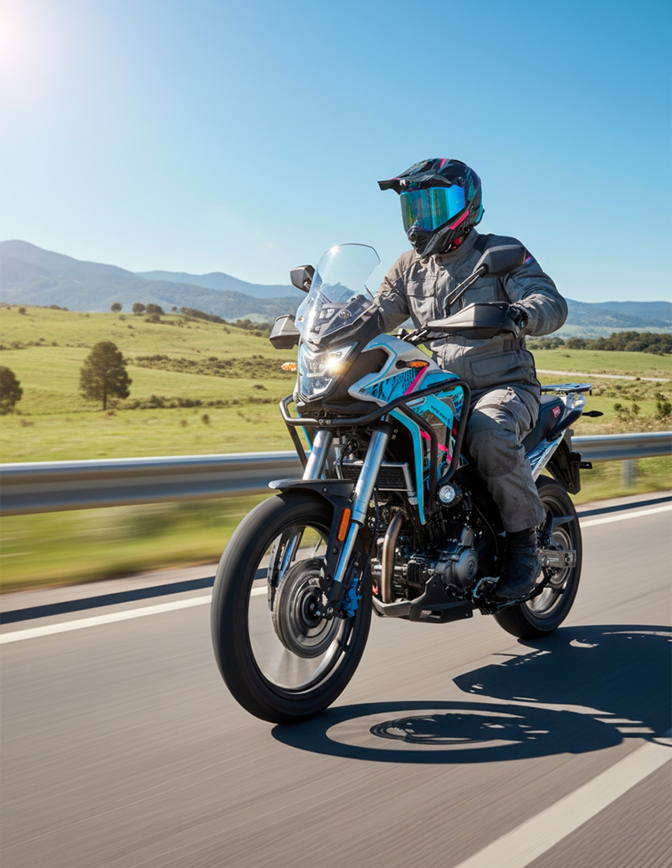 Motocicleta doble propósito DRS 300CC AZUL 2027 7