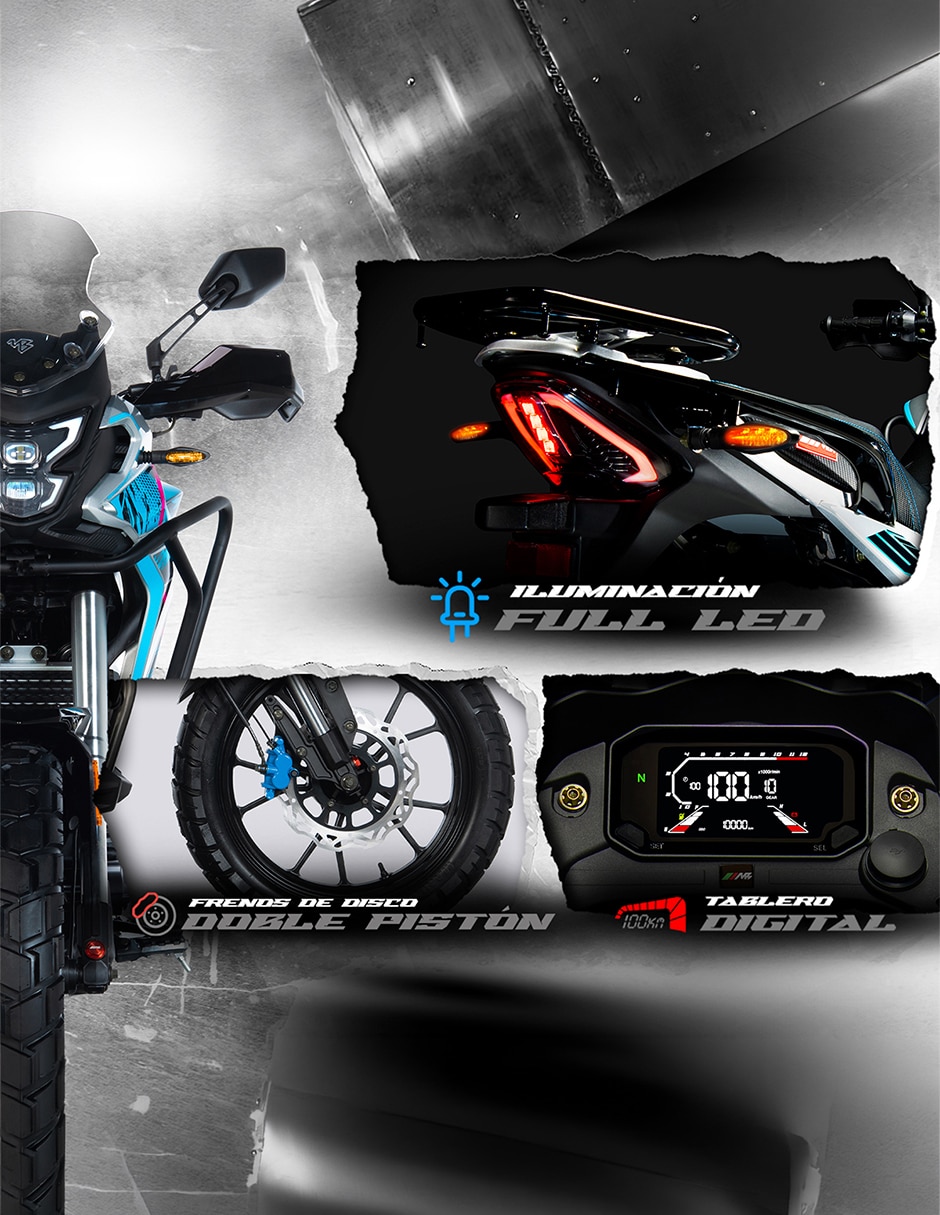 Motocicleta doble propósito DRS 300CC AZUL 2027