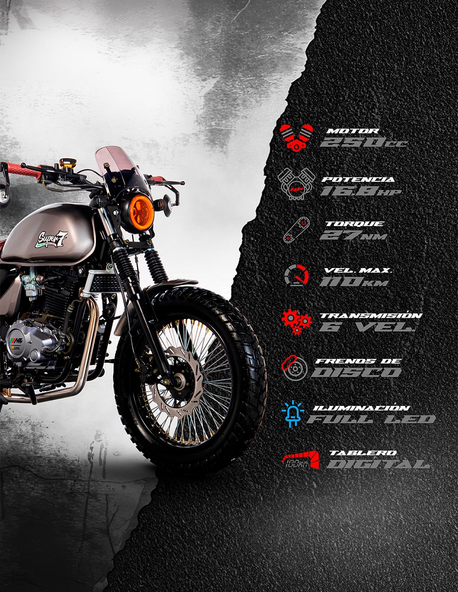 Motocicleta urbana MB Super 7 250CC 2027 7