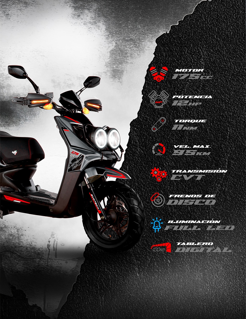 Motoneta RX 175 GT ROJO 2027 7