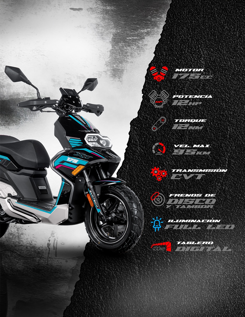 Motoneta MB XRT 175CC AZUL 2027 2027 Motoneta MB XRT 175CC AZUL 2027 2027