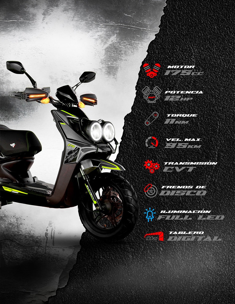 Motoneta RX 175 AMARILLA 2027 2027 5