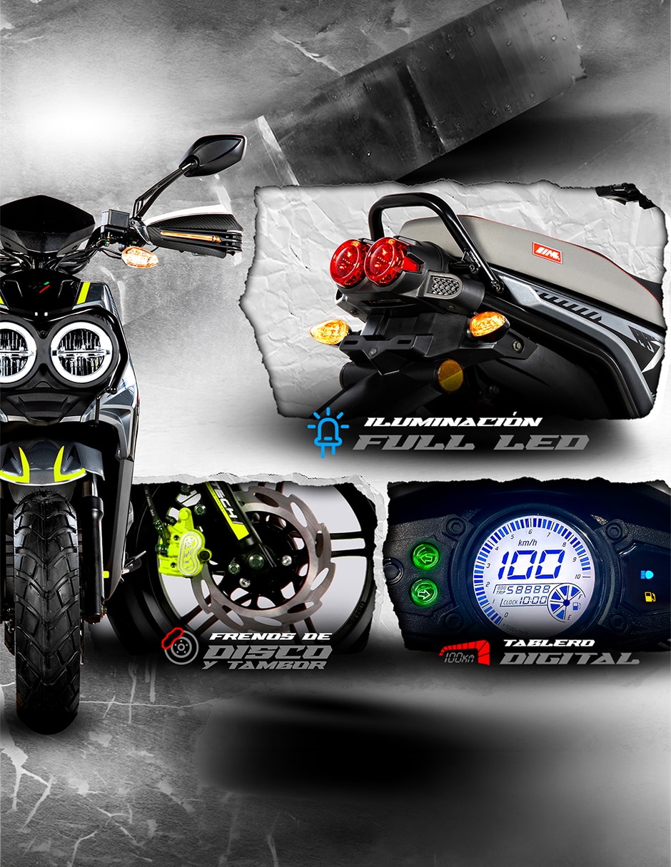 Motoneta RX 175 AMARILLA 2027 2027 6